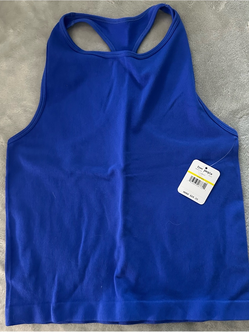 Free People Royal Blue Racerback Tank Top